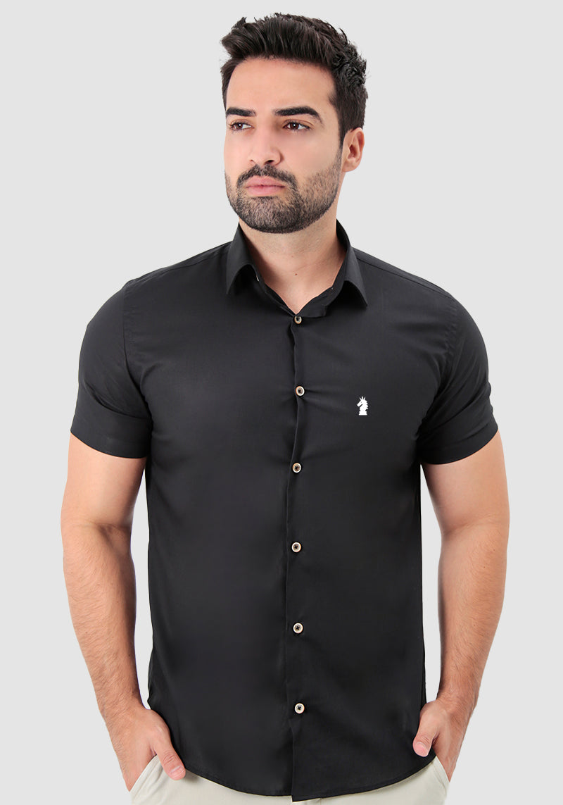 Camisa Manga Curta Slim Fit Básica